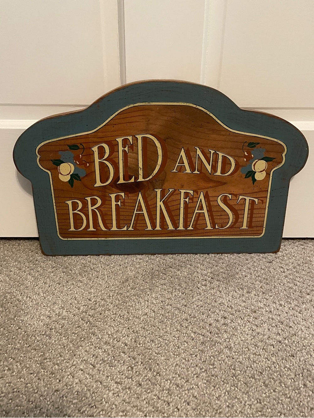 Vintage-Style Wooden “Bed and Breakfast” Sign
